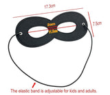 JZK 10x Black felt eye mask for party dress up costume, masquerade mask for men adults and kids, highway robber bandit ninja superhero villains eyemask halloween fancy dress accessories