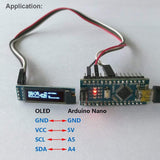2 Stück I2C OLED-Anzeigemodul 0,91 Zoll I2C SSD1306 OLED-Anzeigemodul für Arduino 